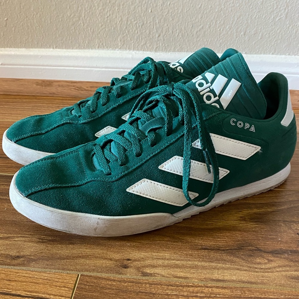 Adidas COPA green & white, excellent condition! size 8.5